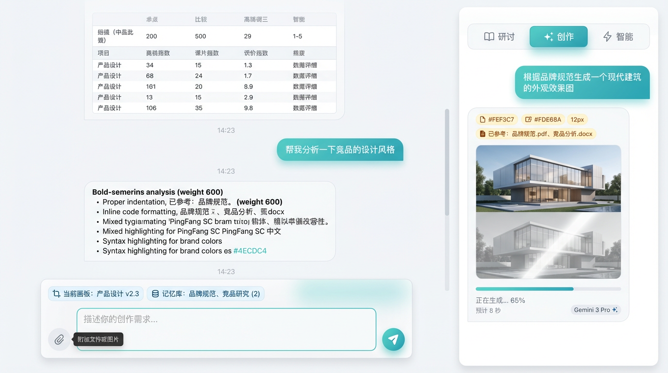AI 三种模式 - 研讨、创作、智能